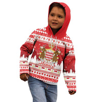 Monaco Christmas Kid Hoodie Joyeux Noel Coat Of Arms - Wonder Print Shop