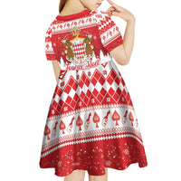 Monaco Christmas Kid Short Sleeve Dress Joyeux Noel Coat Of Arms - Wonder Print Shop