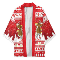 Monaco Christmas Kimono Joyeux Noel Coat Of Arms - Wonder Print Shop