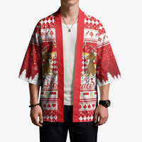 Monaco Christmas Kimono Joyeux Noel Coat Of Arms - Wonder Print Shop