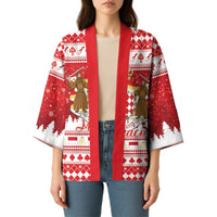 Monaco Christmas Kimono Joyeux Noel Coat Of Arms - Wonder Print Shop