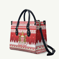Monaco Christmas Leather Bag Joyeux Noel Coat Of Arms - Wonder Print Shop
