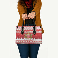 Monaco Christmas Leather Bag Joyeux Noel Coat Of Arms - Wonder Print Shop