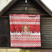 Monaco Christmas Quilt Joyeux Noel Coat Of Arms - Wonder Print Shop