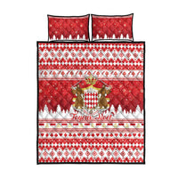 Monaco Christmas Quilt Bed Set Joyeux Noel Coat Of Arms - Wonder Print Shop