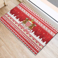 Monaco Christmas Rubber Doormat Joyeux Noel Coat Of Arms - Wonder Print Shop
