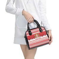 Monaco Christmas Shoulder Handbag Joyeux Noel Coat Of Arms - Wonder Print Shop