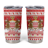 Monaco Christmas Tumbler Cup Joyeux Noel Coat Of Arms - Wonder Print Shop