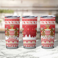 Monaco Christmas Tumbler Cup Joyeux Noel Coat Of Arms - Wonder Print Shop