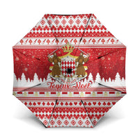 Monaco Christmas Umbrella Joyeux Noel Coat Of Arms - Wonder Print Shop