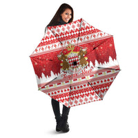 Monaco Christmas Umbrella Joyeux Noel Coat Of Arms - Wonder Print Shop