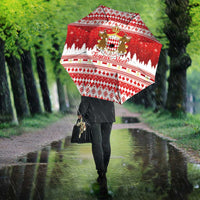 Monaco Christmas Umbrella Joyeux Noel Coat Of Arms - Wonder Print Shop