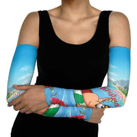 Monaco Christmas Arm Sleeves Swimming Santa Claus - Wonder Print Shop