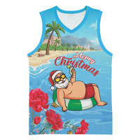 Monaco Christmas Basketball Jersey Swimming Santa Claus - Wonder Print Shop