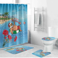 Monaco Christmas Bathroom Set Swimming Santa Claus - Wonder Print Shop