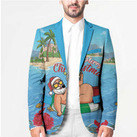 Monaco Christmas Blazer Swimming Santa Claus - Wonder Print Shop