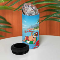Monaco Christmas 4 in 1 Can Cooler Tumbler Swimming Santa Claus - Wonder Print Shop