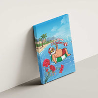 Monaco Christmas Canvas Wall Art Swimming Santa Claus - Wonder Print Shop