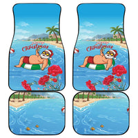 Monaco Christmas Car Mats Swimming Santa Claus - Wonder Print Shop
