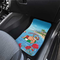 Monaco Christmas Car Mats Swimming Santa Claus - Wonder Print Shop