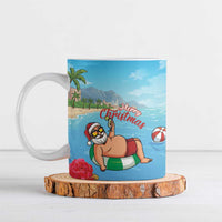 Monaco Christmas Ceramic Mug Swimming Santa Claus - Wonder Print Shop