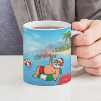 Monaco Christmas Ceramic Mug Swimming Santa Claus - Wonder Print Shop