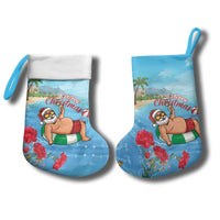 Monaco Christmas Stocking Swimming Santa Claus - Wonder Print Shop