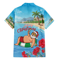 Monaco Christmas Family Matching Mermaid Dress and Hawaiian Shirt Swimming Santa Claus - Wonder Print Shop