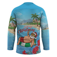 Monaco Christmas Hockey Jersey Swimming Santa Claus - Wonder Print Shop