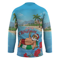 Monaco Christmas Hockey Jersey Swimming Santa Claus - Wonder Print Shop