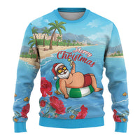 Monaco Christmas Ugly Christmas Sweater Swimming Santa Claus - Wonder Print Shop