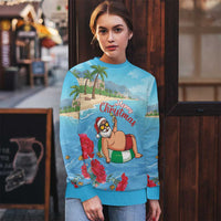 Monaco Christmas Ugly Christmas Sweater Swimming Santa Claus - Wonder Print Shop