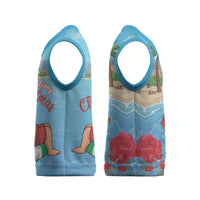 Monaco Christmas Knitted V-Neck Vest Swimming Santa Claus - Wonder Print Shop