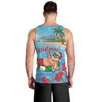Monaco Christmas Men Tank Top Swimming Santa Claus - Wonder Print Shop