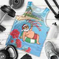 Monaco Christmas Men Tank Top Swimming Santa Claus - Wonder Print Shop