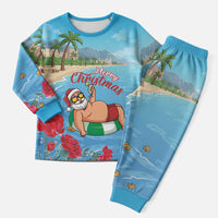 Monaco Christmas Pajama Set Swimming Santa Claus - Wonder Print Shop