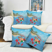 Monaco Christmas Pillow Cover Swimming Santa Claus - Wonder Print Shop