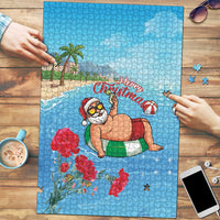 Monaco Christmas Puzzle Swimming Santa Claus - Wonder Print Shop
