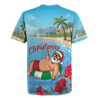 Monaco Christmas Rugby Jersey Swimming Santa Claus - Wonder Print Shop