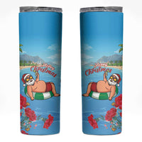 Monaco Christmas Skinny Tumbler Swimming Santa Claus - Wonder Print Shop