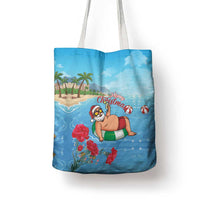 Monaco Christmas Tote Bag Swimming Santa Claus - Wonder Print Shop