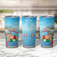 Monaco Christmas Tumbler Cup Swimming Santa Claus - Wonder Print Shop