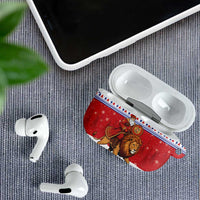 Armenia Christmas AirPods Case Santa Riding Lion - Wonder Print Shop