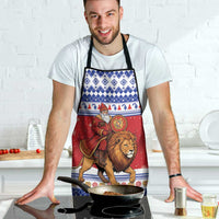 Armenia Christmas Apron Santa Riding Lion - Wonder Print Shop