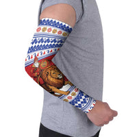 Armenia Christmas Arm Sleeves Santa Riding Lion - Wonder Print Shop
