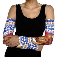 Armenia Christmas Arm Sleeves Santa Riding Lion - Wonder Print Shop