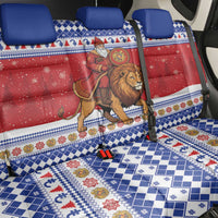 Armenia Christmas Back Car Seat Cover Santa Riding Lion - Wonder Print Shop