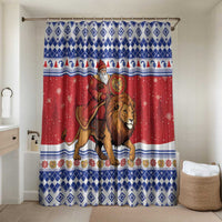 Armenia Christmas Bathroom Set Santa Riding Lion - Wonder Print Shop