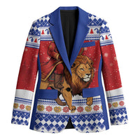 Armenia Christmas Blazer Santa Riding Lion - Wonder Print Shop