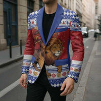 Armenia Christmas Blazer Santa Riding Lion - Wonder Print Shop